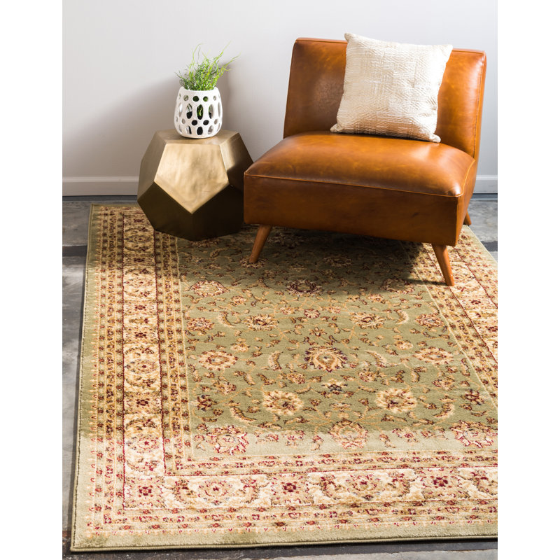 Astoria Grand Niles Performance Light Green Rug & Reviews Wayfair